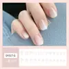 Esmalte de Unha Wearable de Alta Qualidade Atacado Manicure Gradiente Branco Leitoso Simples Unhas Curtas 24 Peças Esmalte de Unha à Prova d'Água Mais Vendido
