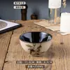 Tigela de arroz de cerâmica com esmalte de forno estilo japonês louça de cerâmica para casa tigela criativa pintada à mão cor do esmalte personalidade tigela de sobremesa atacado
