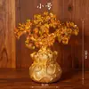 Árbol de Dinero de Citrino Decoraciones para el Hogar para Gabinetes de Vino, Pequeños Adornos para Sala de Estar y Gabinetes de TV, Árbol de Dinero que Atrae la Fortuna, Regalos de Inauguración