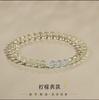 Pulseira de Citrino Natural Pulseira de Quartzo Rosa Natural Genuíno Pixiu Pedra da Lua Cristal Design Pulseira Citrino