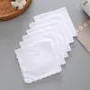 Pañuelo Suave Vintage Nostálgico Blanco Puro de 28 cm Unisex de Algodón Puro Pañuelo para Bordado DIY Toalla de Mano