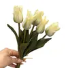 Ramo de tulipanes de capullo puntiagudo de alta calidad, flor artificial de PU, accesorio para fotografía de bodas nupciales, materiales florales al por mayor