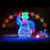 Espectáculo de luces LED, luces de estilo de molino de viento con muñeco de nieve para exteriores, diseño de fiesta de luces, escena nocturna, diseño brillante