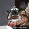 Bule de Chá de Vidro Mini Bule para Infusão de Chá Micro Paisagem Pequeno Ornamento Conjunto de Chá Bule Puxado à Mão de Alto Borossilicato Pet de Chá Bule para Ponta do Dedo