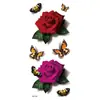 Adesivos de Tatuagem Flor Colorida Impressa em 3D Esboço Colorido Venda Direta da Fábrica Atacado em Estoque Adesivos de Tatuagem à Prova d'Água