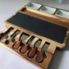 Tabla de quesos con cajón de venta caliente transfronteriza, Tabla de cortar de bambú, Tabla de cortar de queso de leche para el hogar de fábrica lista para usar