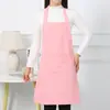 Ropa de Trabajo linda para Vendedor de Guardería de Cocina Manga Larga a Prueba de Aceite Algodón para el Hogar Antiretroceso Mono Estilo Coreano Moda Delantal
