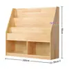 Estantería de Madera Maciza para Niños de Preescolar Gabinete de Almacenamiento Diseño de Área de Lectura para Biblioteca Infantil Estantería con Forma de Castillo Sofá