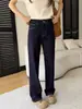 Efeito Perna Reta~ Pernas de Hashi Jeans Slim Fit Feminino Outono 2026 Novo Cintura Alta Perna Reta Valoriza Perna Larga Calças Longas