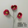 Série vermelha flores artificiais decoração de haste única flores de seda bolas de flores para corredor ornamentos flores de mesa materiais de arte floral restaurante ao ar livre casamento