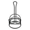 Soporte de Pared para Rollo de Papel de Cocina de Hierro Forjado, Soporte Cilíndrico de Alambre Negro para Cocina, Estante tipo Caja para Papel de Cocina Estilo Americano