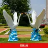 Escultura de Pájaro Simulada Cresta de Águila Ibis Rojo Faisán Rojo Modelo de Fibra de Vidrio Adorno de Paisaje para Jardín de Humedales al Aire Libre