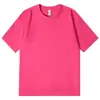 Nova Camiseta Sorona de Manga Curta 260g, T-shirt de Cor Sólida Antibacteriana de Manga Curta para o Verão, Gola Redonda Solta de Seda Ice