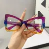 Gafas de Moda Y2K para Mujer, Montura de Mariposa Ojo de Gato Dopamina de Alta Gama, Anti-Luz Azul, Adelgazantes, Sin Graduación