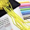 Em estoque: Galão ondulado em S colorido de 0,5 cm, galão de marinheiro de polipropileno, vestido Lolita, roupas infantis, decoração de chapéu, galão de renda