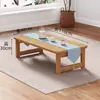 Mesa plegable, mesa para mirador, mesa de bambú tipo kang, mesa de centro para el hogar, mesa de té para tatami, mesita de noche de madera maciza, mesa baja para computadora