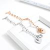 Pulsera de Acero de Titanio con Diamantes de Barro Amoroso de Moda Diseño Nicho Combinable Cierre OT en Forma de Corazón Pulsera de Acero Inoxidable Joyería para Mujer