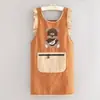 Delantal de Dibujos Animados Elegante Repelente al Agua para Cocina Cocinar Uso en Casa Estampado Ropa de Trabajo para Catering Anti-Manchas de Aceite para Mujeres