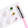 Paleta de Arte para Uñas Paleta de Pintura Lavable Pintura para Uñas Paleta de 10 Compartimentos Herramientas y Suministros para Pintura de Uñas