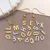 Acero Inoxidable Galvanizado Estilo Europeo y Americano 26 Letras Inglesas Etiqueta Colgante Pulsera Collar DIY Hecho a Mano Accesorios de Joyería