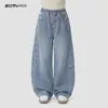 Pantalones de Niña Otoño 2026 Ropa Infantil Nueva y Elegante Pantalones de Pierna Ancha Curvos Jeans de Otoño Delgados para Niños