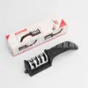 Afilador de cuchillos manual de tres y cuatro etapas completamente negro para uso en la cocina del hogar, Palo afilador de cuchillos rápido y que ahorra esfuerzo, Venta al por mayor de piedras de afilar