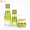 Botellas de Set de Cosméticos con Grano de Madera al por Mayor Botellas de Crema de 50g Botellas Dispensadoras de Vidrio para Tónico Esencia Loción Botellas Vacías