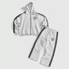Conjunto de chándal con capucha bordado nuevo europeo y americano para parejas Street Hip Hop Casual Dos piezas Transfronterizo AliExpress Tendencia