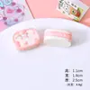 Mini Bolo Recheado de Leite Acessórios de Resina para Artesanato DIY, Presilhas de Cabelo, Elásticos de Cabelo e Pingentes para Sapatos
