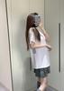 TB Women's Summer New Polo de manga curta Collar Casual All-match Unisex Couple's One-sided Waist Polo