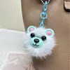 Chaveiro Pingente Bola de Carvão Dopamina Ursinho Pingente de Bolsa Bola de Carvão Imitação de Pelo de Visão Pingente