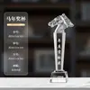 Trofeo de Cristal 2026 Trofeo Personalizado del Año del Caballo Premios de Reunión Anual Diseño Gratuito Grabado Souvenir para Empleado Destacado