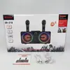 Caixa de Som Bluetooth para Desktop Sd218 Alto-falante Duplo Microfone Sem Fio Karaoke Doméstico Tudo-em-Um Cartão de Áudio Luz Colorida LED