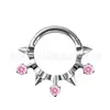 Argola de nariz Jiangtai F136 em titânio, best-seller transfronteiriça, com cone pontiagudo e incrustação de zircônia, joia para piercing corporal em liga de titânio G23, pino de nariz