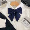 Estilo JK Escolar Gravata Borboleta DK Laço Menina Laço de Gravata JK Lenço Verde Laço de Gravata Cor Sólida JK Laço de Gravata