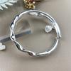 2025 Nova Pulseira de Prata Flor de Lótus em Fita de Möbius Tendência para Mulheres, Pulseira de Prata Flor de Lótus Estilo Jovem