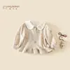 Sudadera para Niña Atuendo de Otoño 2026 Nuevo Estilo Coreano Ropa Infantil con Cuello de Muñeca Primavera Otoño Linda Camiseta Infantil para Bebé Niña