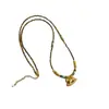 Collar de Pony con Cuentas de Piedra Ojo de Tigre Bañado en Oro Real de 18K Lujo Accesible Diseño Elegante de Cadena para Clavícula Cadena de Suéter de Nicho