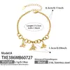 Aço titânio banhado a ouro 18k camada dupla cravejado com diamante borboleta estilo europeu e americano colar pulseira joias para mulheres atmosfera de trajeto suave