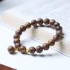 Pulsera Rosario de Cuentas de Madera de Ailwood Chino Natural Chapada en Plata y Oro de una Sola Vuelta con Cuentas Redondas para Hombre y Mujer Cuentas Antiguas Mori