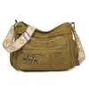 Bolsa Feminina Transfronteiriça 2026 Nova Moda Vintage Versátil Bolsa Transversal Grande Capacidade Multi-Bolsos Casual para o Dia a Dia Bolsa de Ombro