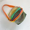 Bolsa Transversal de Ombro Único Color Block Estilo Coreano, Bolsa Color Block Macaron Colorida Vibrante da Moda para Mulheres, Bolsa Estilosa para Viagem e Dia a Dia