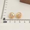 Pendientes de flores tridimensionales retro franceses para mujer, de alta gama, con circonitas de estilo industrial pesado, elegantes y de lujo, con un toque distintivo de nicho.