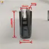 Canal de acero al carbono en forma de U empotrado canal de acero borde de vidrio cubierto pista de vidrio sin marco ranura de valla ranura de barandilla escaleras de edificio rojas