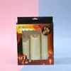 Velas LED Electrónicas con Batería, Juego de Tres Piezas, Llama Parpadeante, Decoración Transfronteriza para Restaurantes, Lugares de Conciertos y Arreglos de Iluminación
