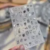 Pegatinas para Uñas de Foil Dorado Estilo Oscuro Pegatinas para Uñas de Niñas son Decoraciones para Uñas de Estrella-Luna-Latido para Uñas Portátiles