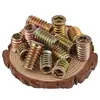 Tuercas para Muebles con Rosca Macho y Hembra de Acero al Carbono Q195, Color Zinc, Tuercas para Muebles con Rosca Macho y Hembra Mediana