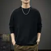 2025 Nuevo Otoño Camiseta de Manga Larga de Alta Gama Respetuosa con la Piel para Hombre Americana Moderna Suelta Interior Casual Top de Fondo