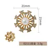 Botones cosidos a mano estilo fuegos artificiales vintage de perla y pedrería con base de aleación de zinc, incrustados con diamantes, para accesorios de decoración de abrigos y vestidos