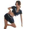 Amor como lencería sexy uniforme de policía sexy traje dividido pasión falda plisada ultracorta sin tentación 5440
